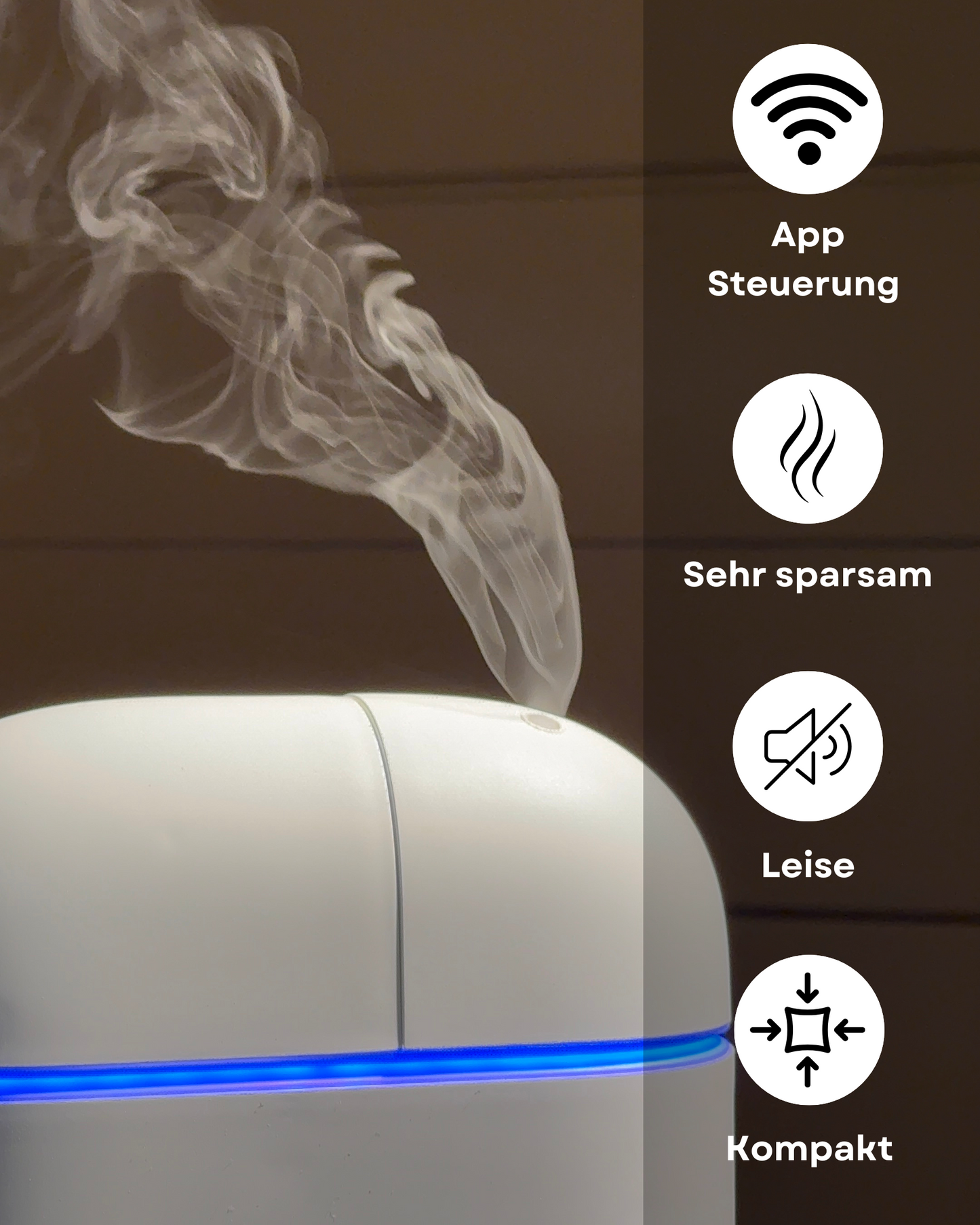 Aroma Diffuser Wasserlos Bluetooth CH118 Weiß <150 m2