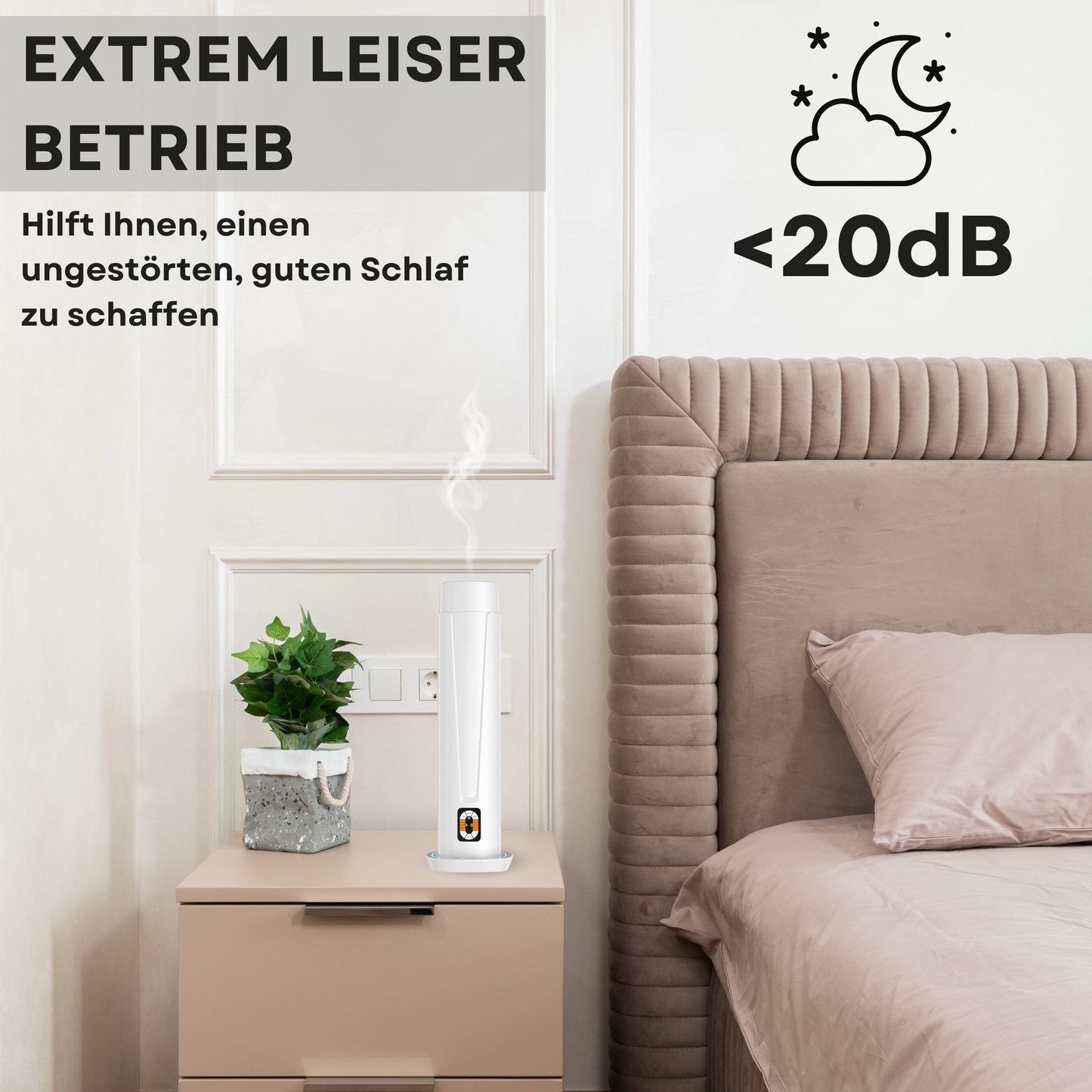 Aroma Diffuser Wasserlos WI-FI/BLUETOOTH/Fernbedienung CH101 Weiß <100 m2