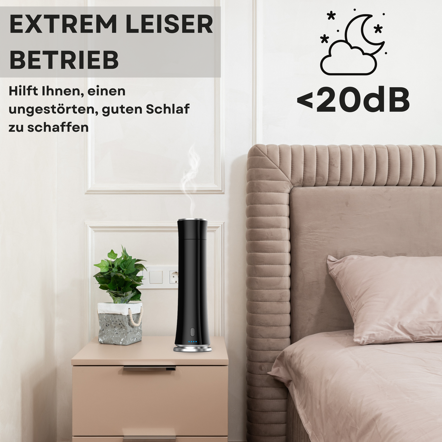 Aroma Diffuser Wasserlos Fernbedienung CH100 Schwarz <100 m2
