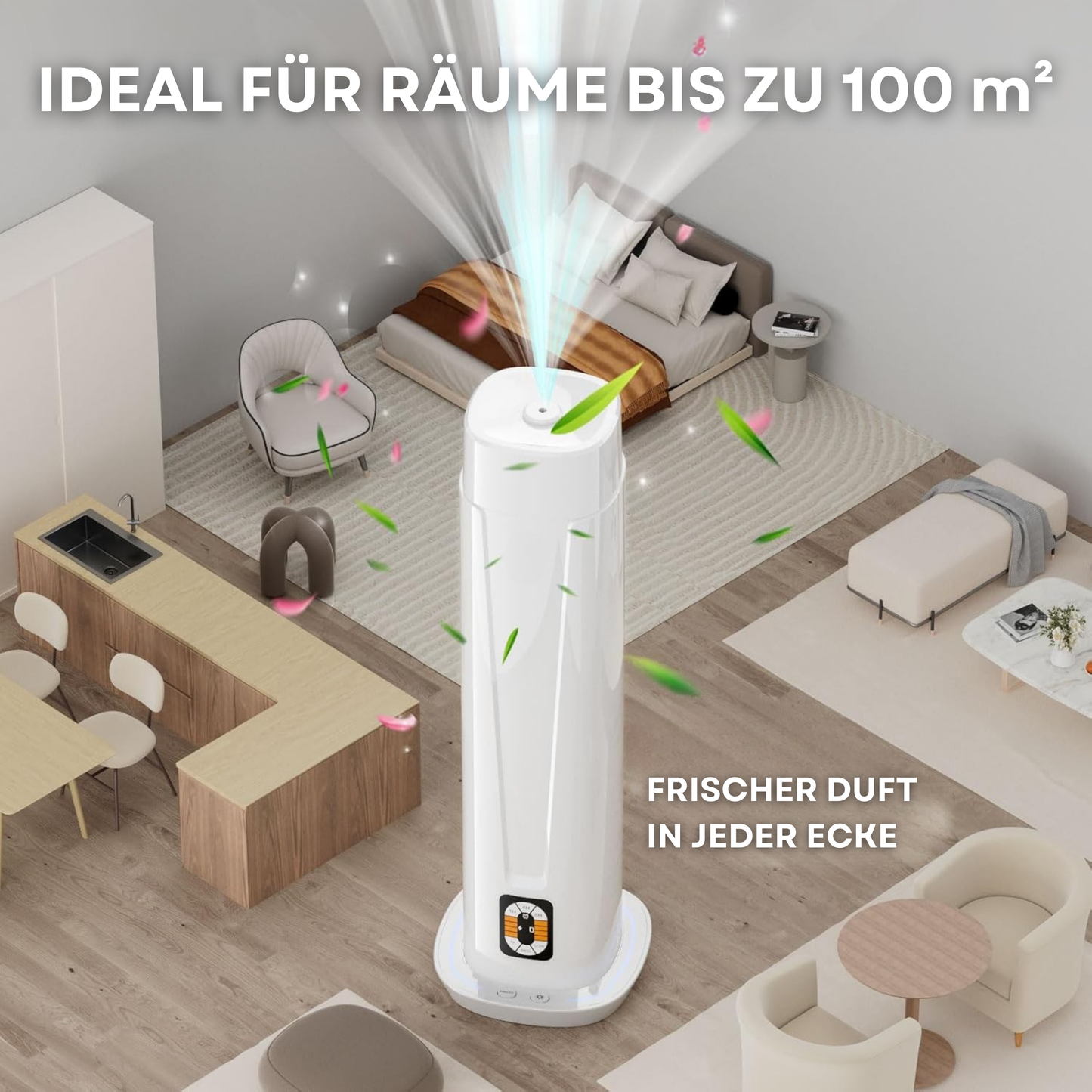 Aroma Diffuser Wasserlos WI-FI/BLUETOOTH/Fernbedienung CH101 Weiß <100 m2