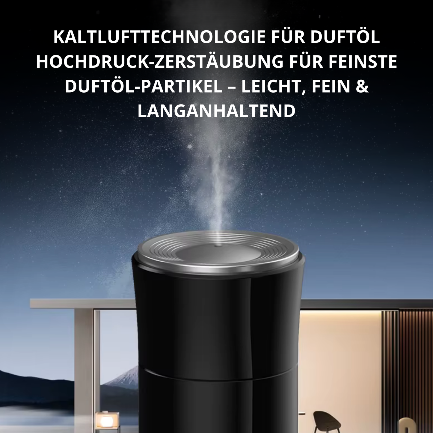 Aroma Diffuser Wasserlos Fernbedienung CH100 Schwarz <100 m2