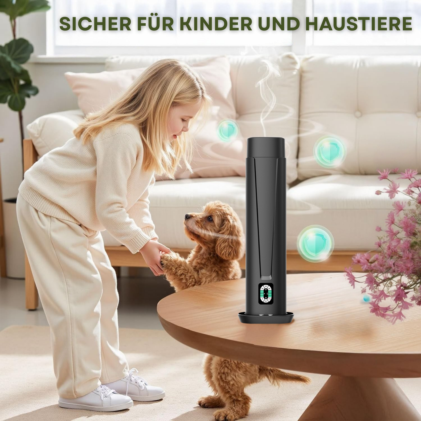 Aroma Diffuser Wasserlos WI-FI/Bluetooth/Fernbedienung CH101 Schwarz <100 m2