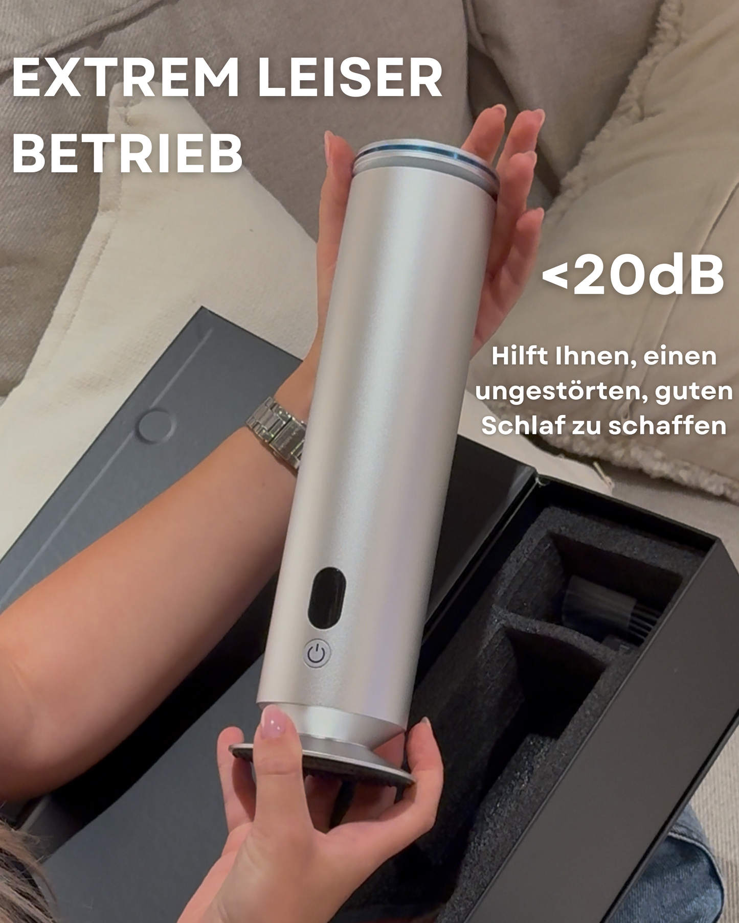 Aroma Diffuser Wasserlos Fernbedienung CH123 Silber <100 m2