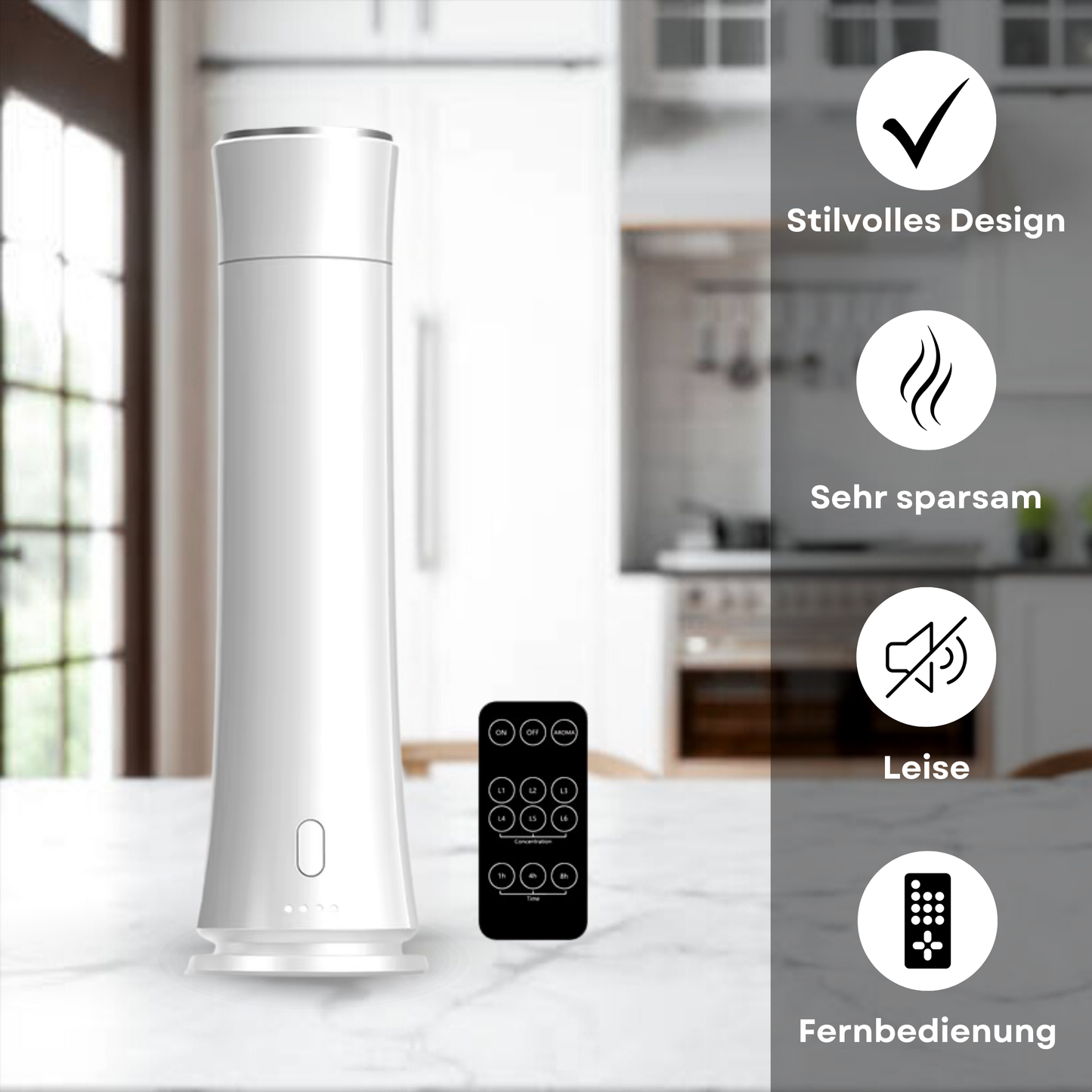 Aroma Diffuser Wasserlos Fernbedienung CH100 Weiß <100 m2