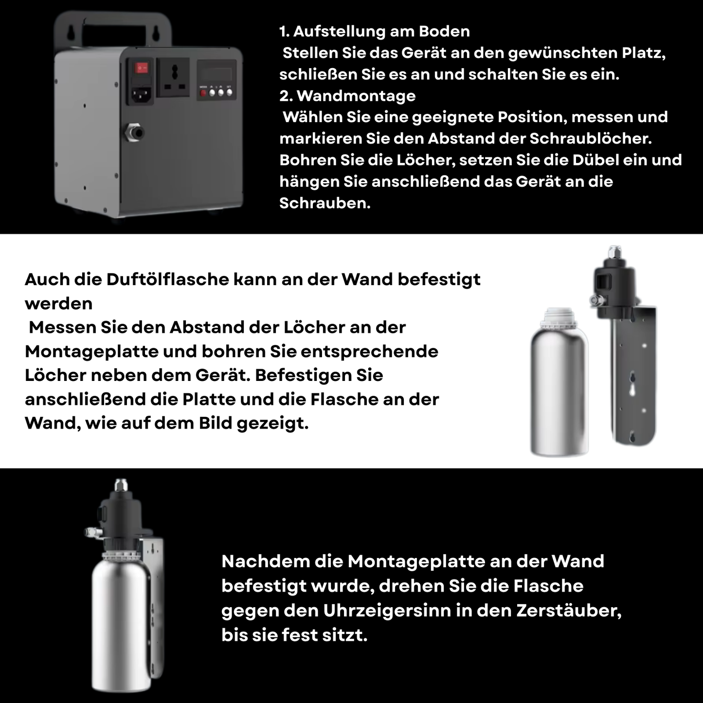 Aroma Diffuser Wasserlos Bluetooth / WiFi HVAC CH5000 <4500 m2