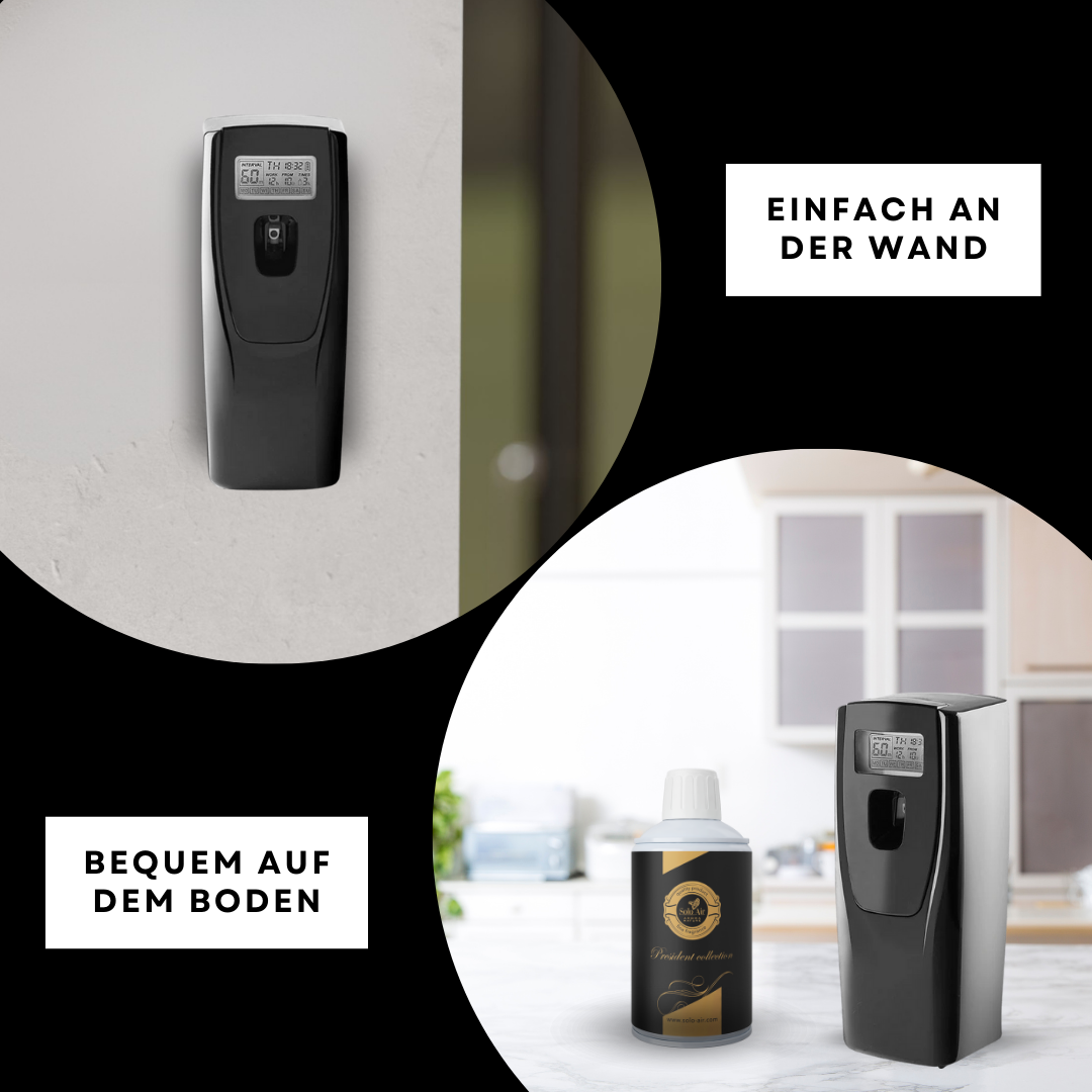 Automatischer Duftspender für Raumbeduftung "W 120 App" Schwarz