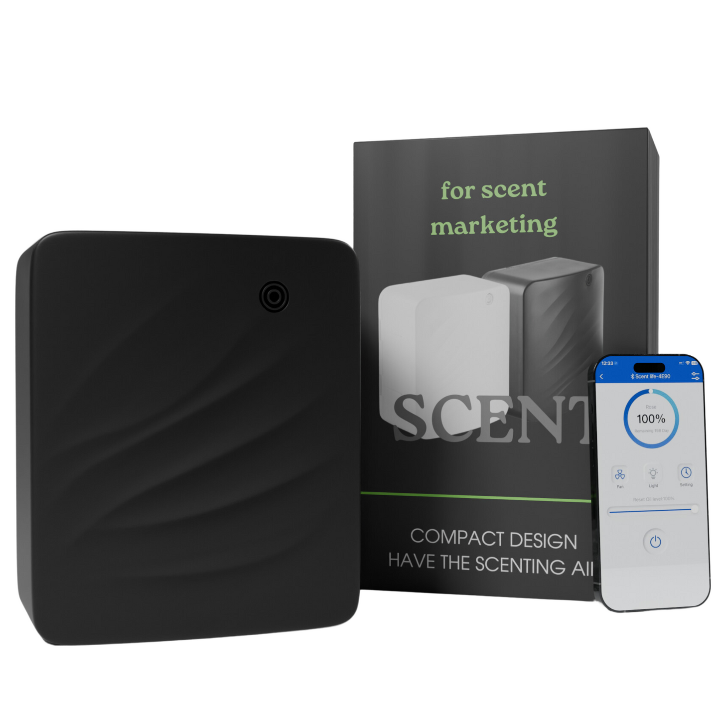 Aroma Diffuser Wasserlos Bluetooth CH119 Schwarz <150 m2