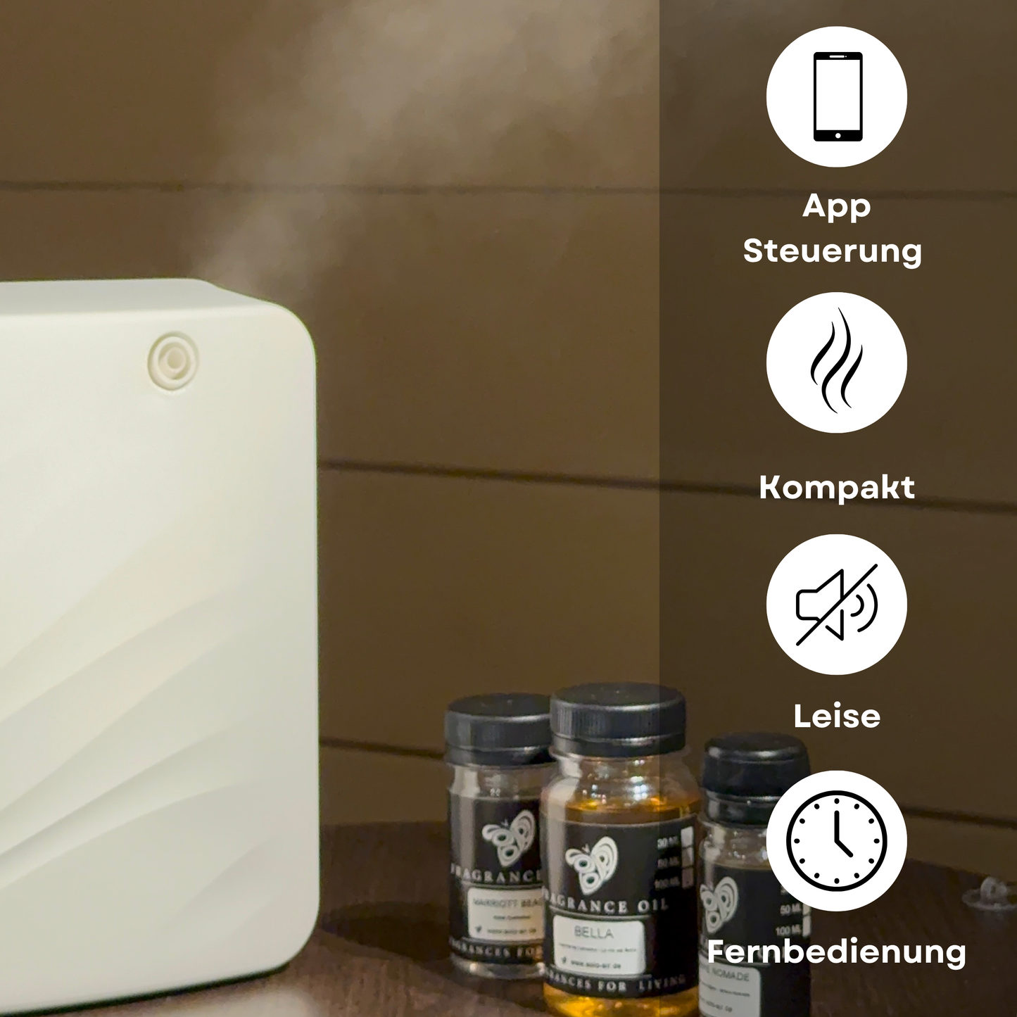 Aroma Diffuser Wasserlos Bluetooth CH119 Weiß <150 m2