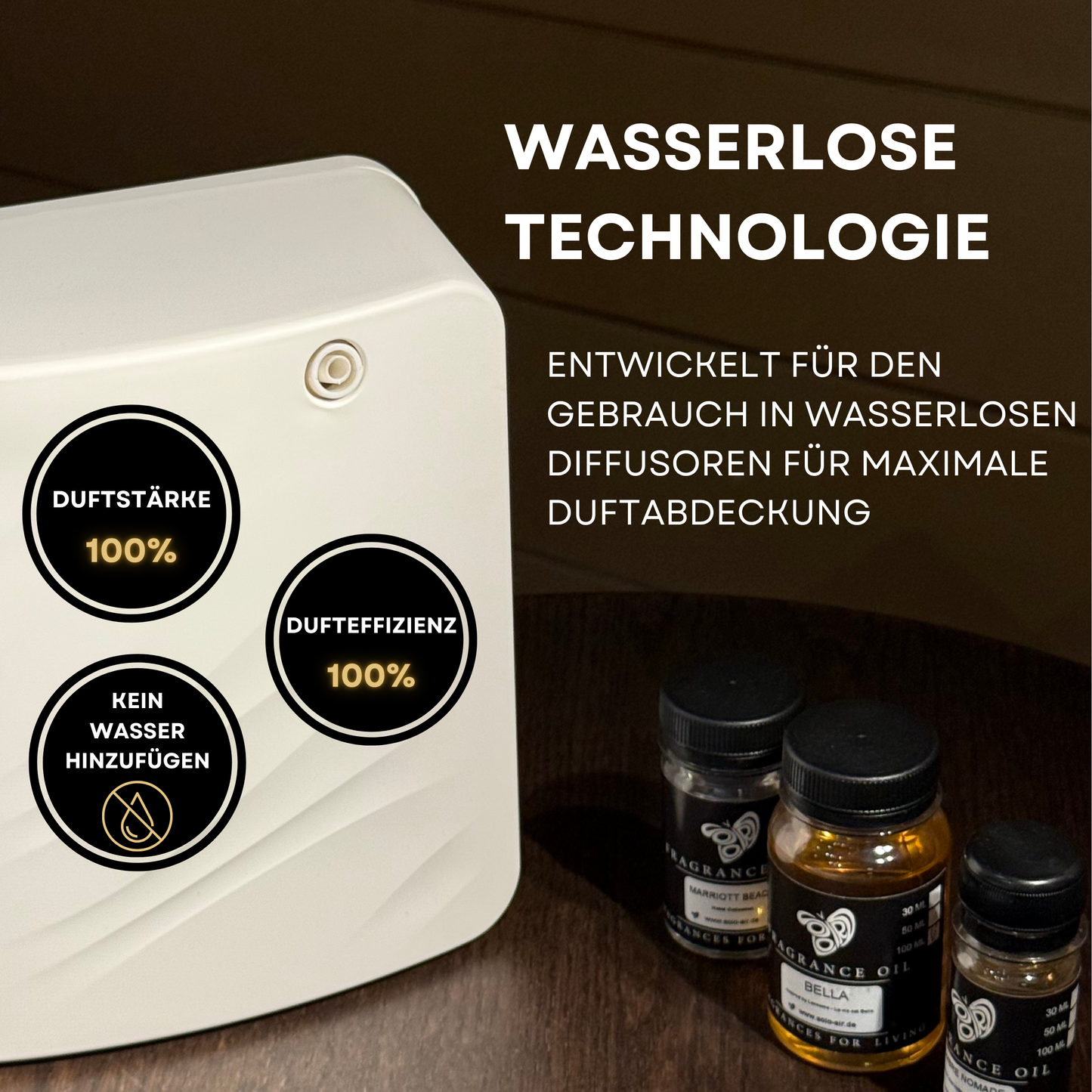 Aroma Diffuser Wasserlos Bluetooth CH119 Weiß <150 m2