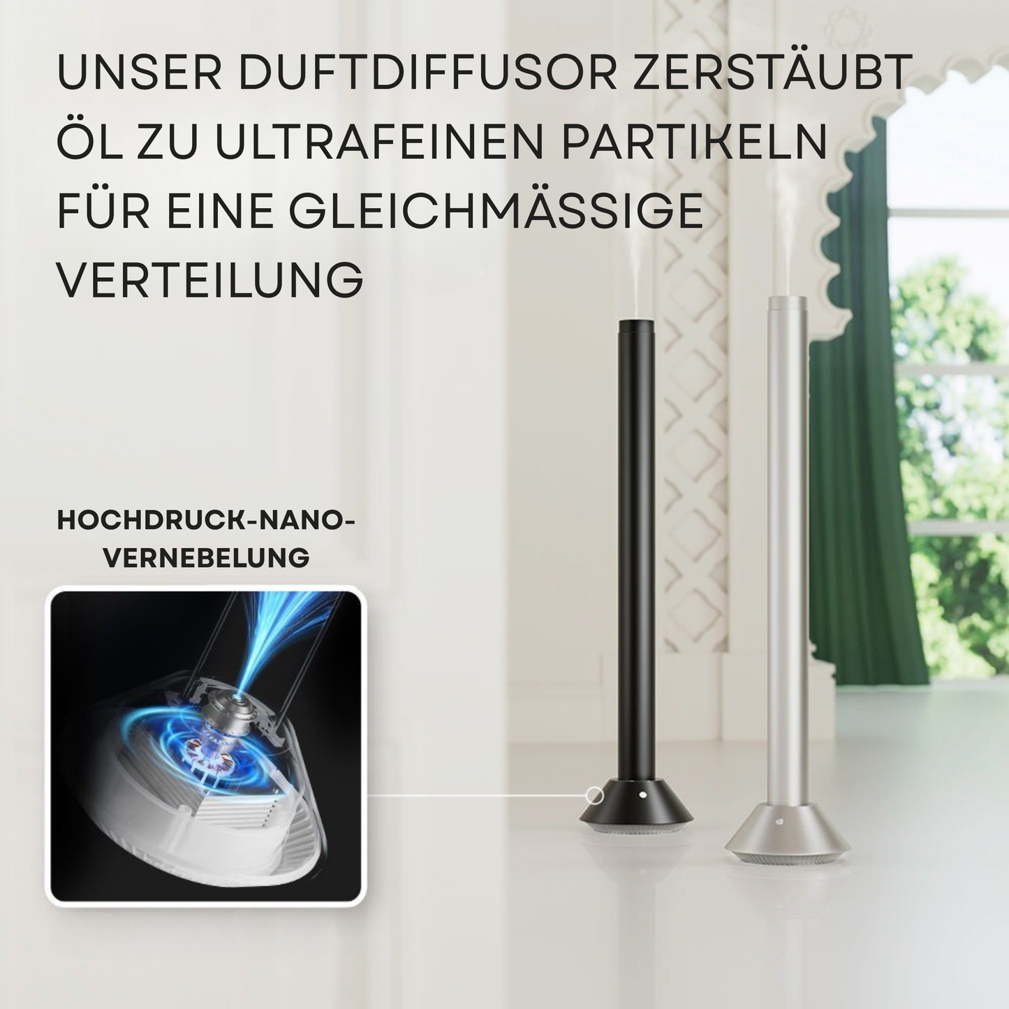 Aroma Diffuser mit Lautsprecher Wasserlos L101 <100 m2