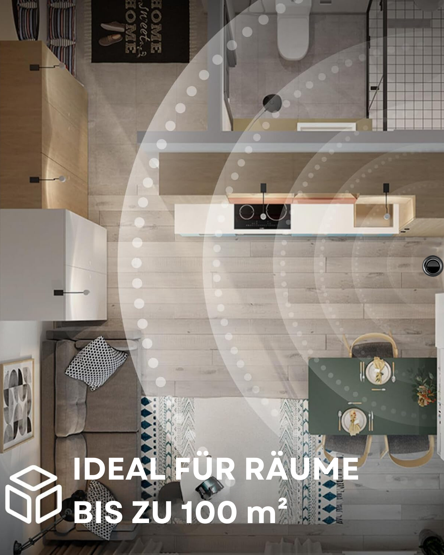 Aroma Diffuser CH150 Silber im Wohnraum für Räume bis 100 m²