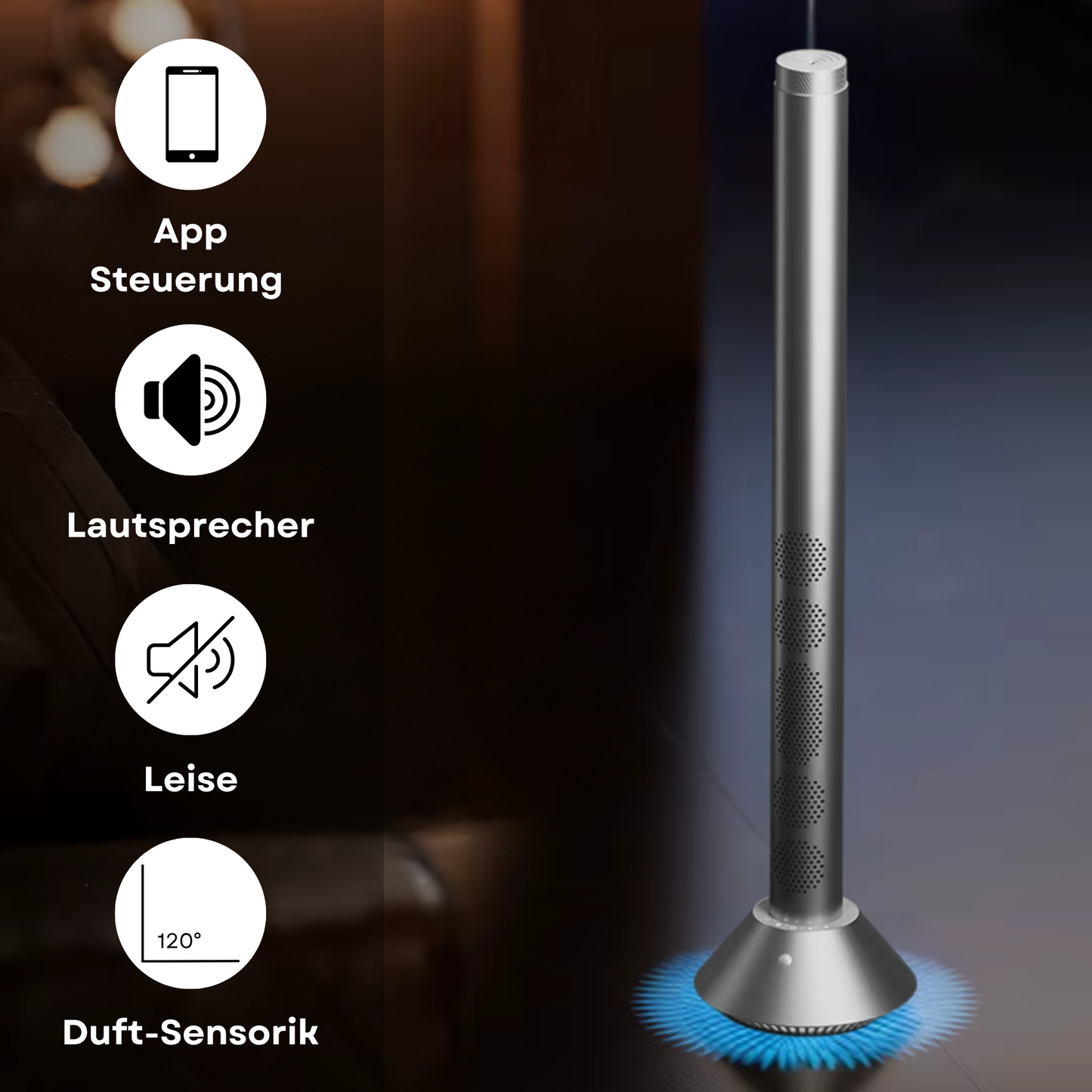 Aroma Diffuser mit Lautsprecher Wasserlos L101 <100 m2