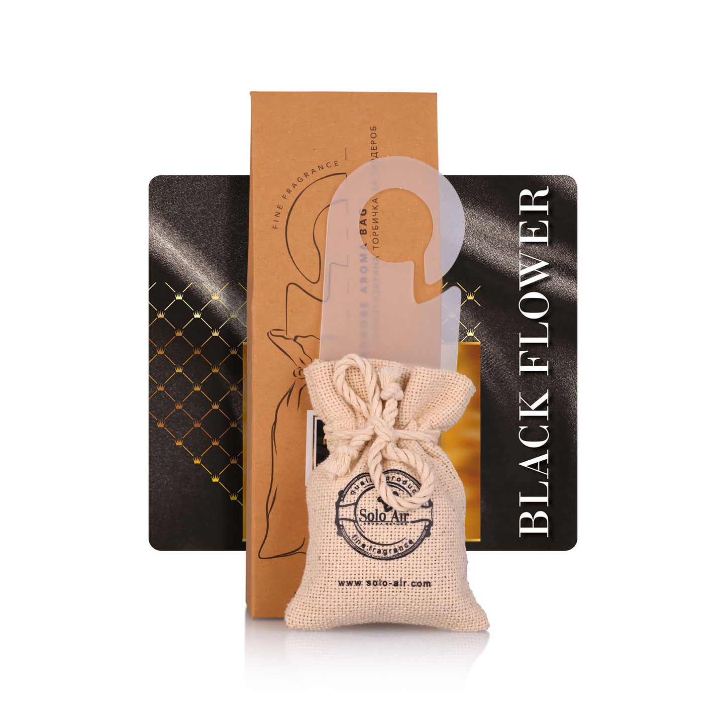 Aromatisiertes Kleidersäckchen "BLACK FLOWER"