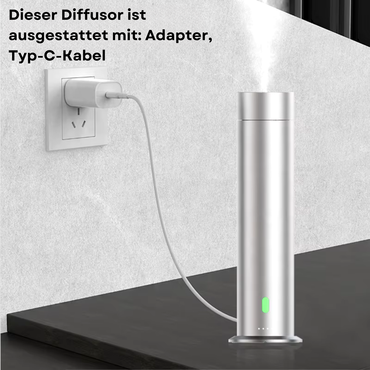 Duftdiffuser Wasserlos Fernbedienung CH124 Silver <100 m2