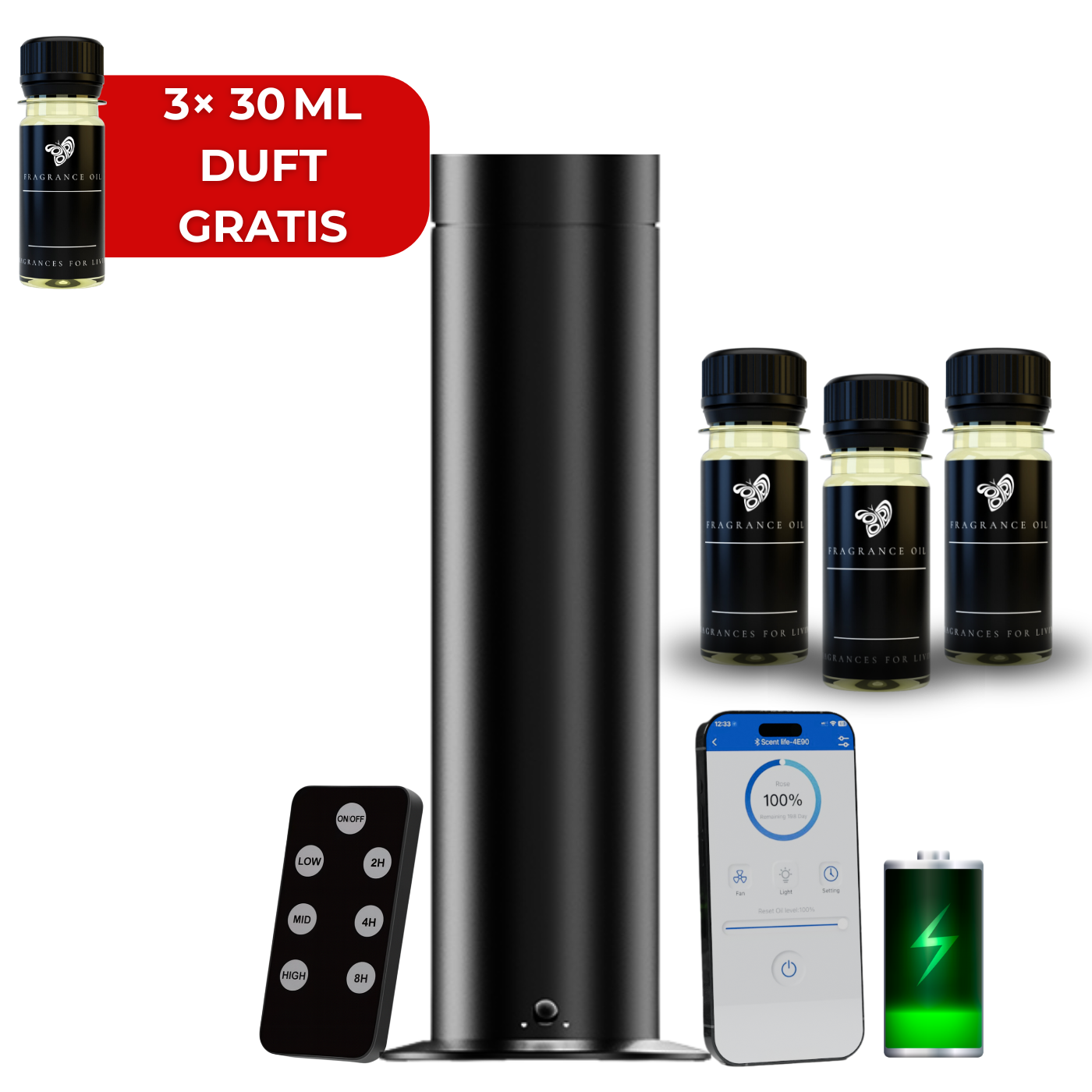 Aroma Diffuser Wasserlos mit Akku CH150