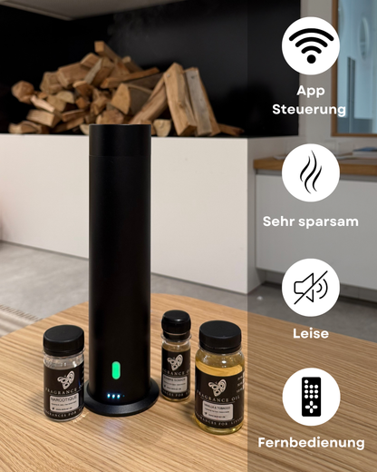 Aroma Diffuser Wasserlos Wi-Fi/Fernbedienung CH124 Schwarz <100 m2