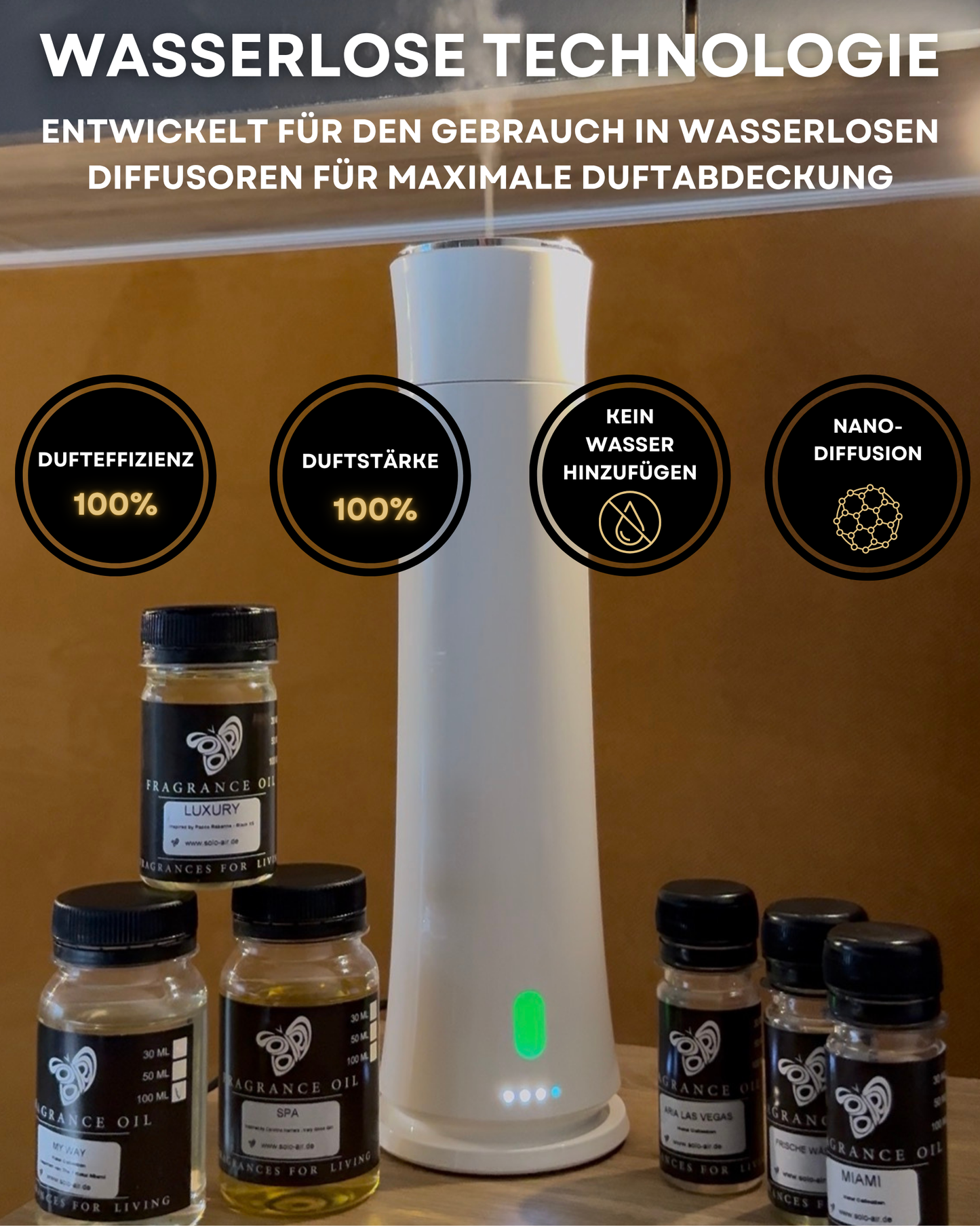 Aroma Diffuser Wasserlos Fernbedienung CH100 Weiß <100 m2