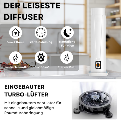 Aroma Diffuser Wasserlos WI-FI/Fernbedienung CH101 Weiß <100 m2