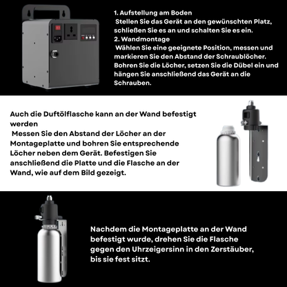 Aroma Diffuser Wasserlos Bluetooth / WiFi HVAC CH5000 <4500 m2