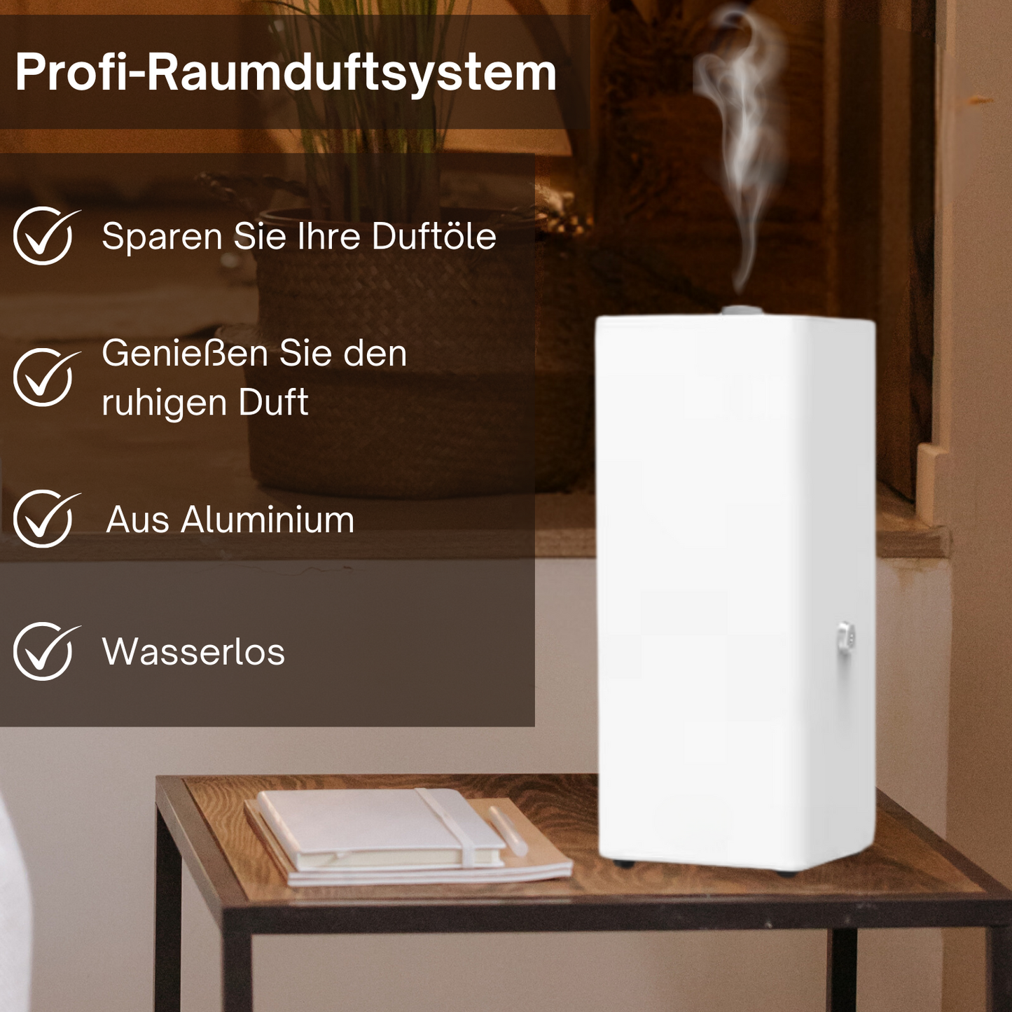 Duftdiffuser Wasserlos Bluetooth / WiFi HVAC CH120 Weiß <180 m2