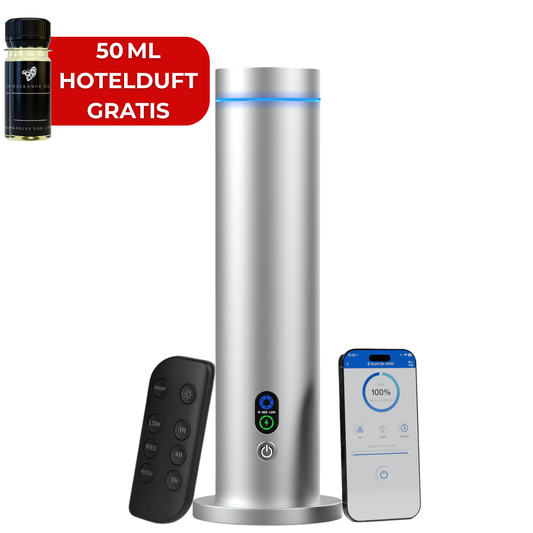Aroma Diffuser Wasserlos Bluetooth/Fernbedienung CH124 Silber <100 m2