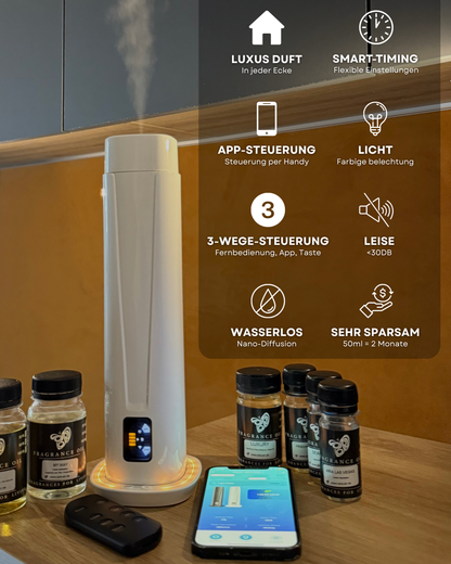 Aroma Diffuser Wasserlos WI-FI/Fernbedienung CH101 Weiß <100 m2