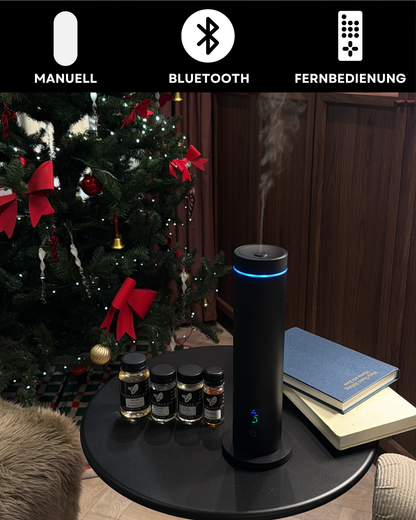 Aroma Diffuser Wasserlos Bluetooth/Fernbedienung CH124 Schwarz <100 m2