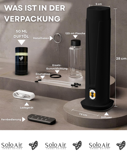 Aroma Diffuser Wasserlos WI-FI/Fernbedienung CH101 Schwarz <100 m2