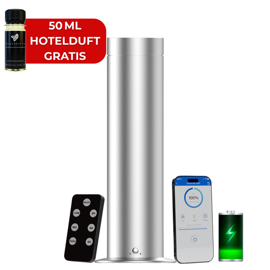 Aroma Diffuser Wasserlos mit Akku CH150 Silber <100 m2