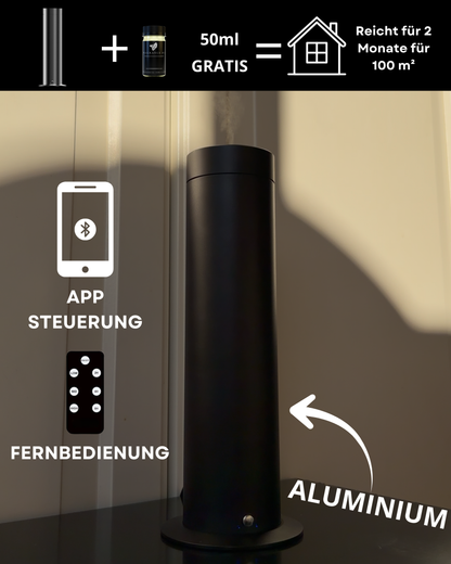 Aroma Diffuser Wasserlos mit Akku CH150 Schwarz <100 m2