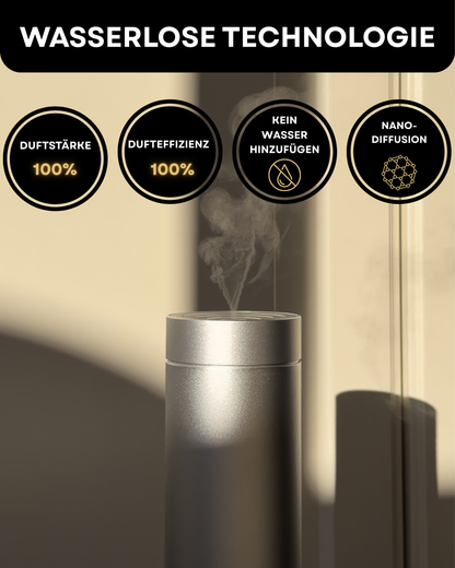 Aroma Diffuser Wasserlos mit Akku CH150 Silber <100 m2