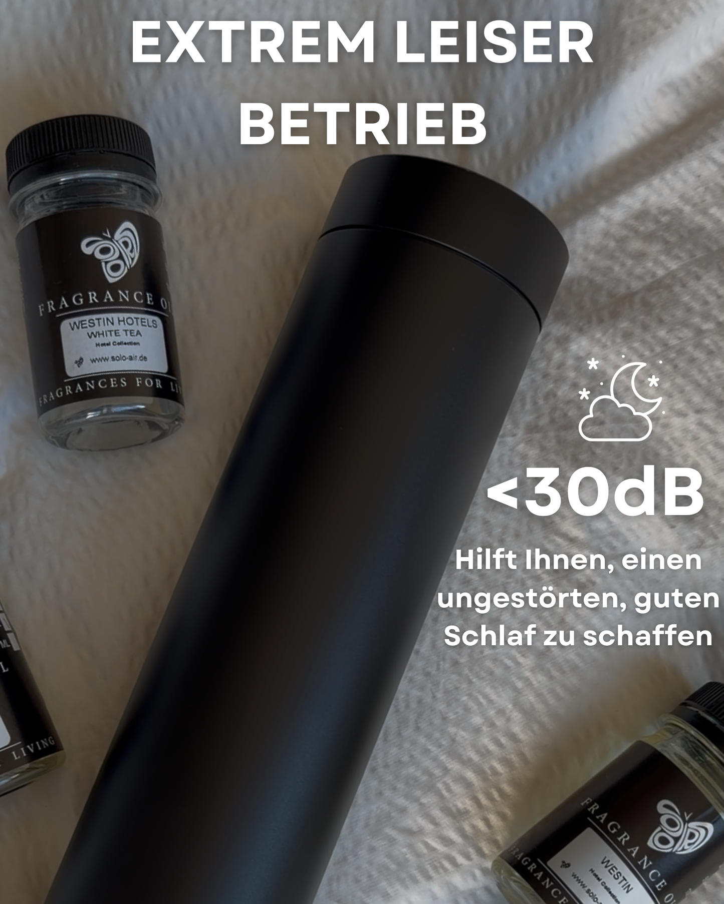 Aroma Diffuser Wasserlos mit Akku CH150 Schwarz <100 m2