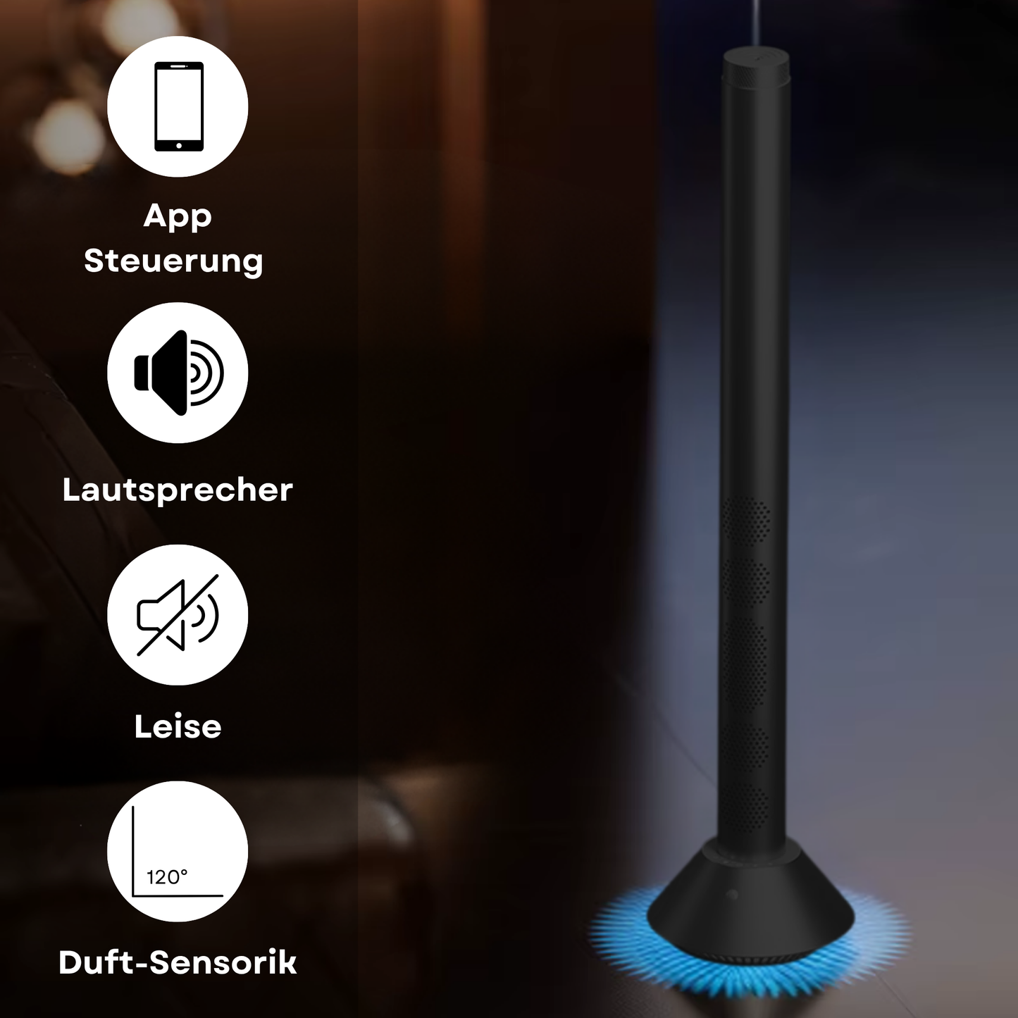 Aroma Diffuser mit Lautsprecher Wasserlos L101 <100 m2