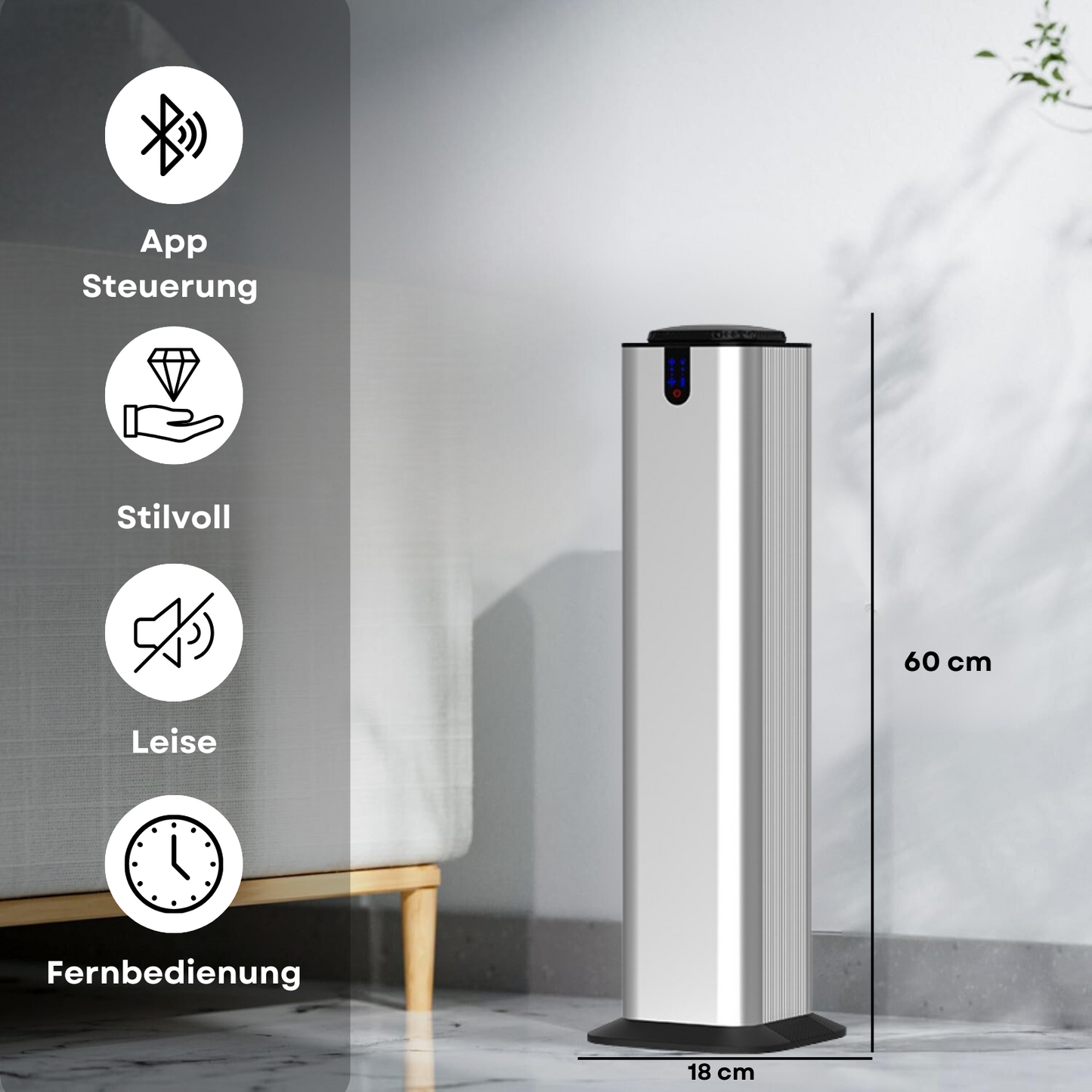 Duftdiffuser Wasserlos Bluetooth CH130 Schwarz <5000 m2